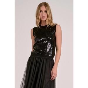 Black Sequin Top